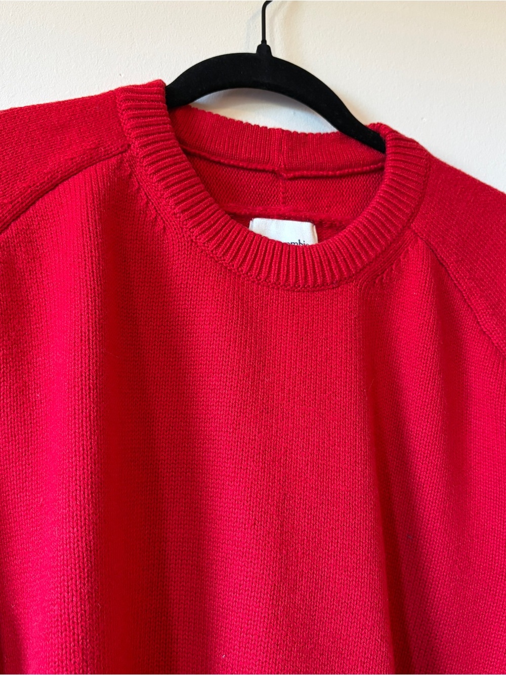 Abercrombie Madeline Crew Sweater in Red
